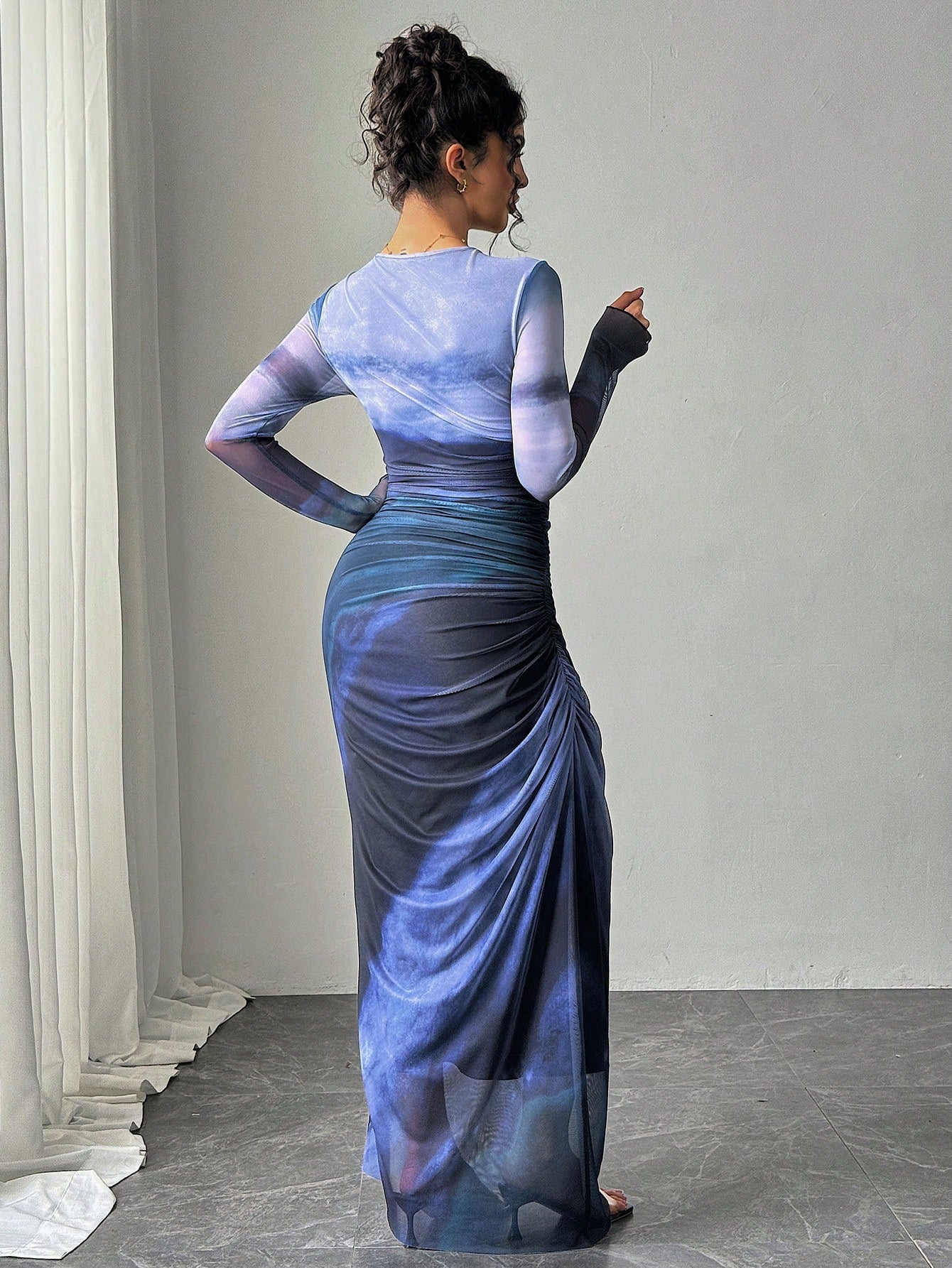 Tie-Dye Round Neck Dress