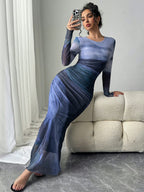 Tie-Dye Round Neck Dress