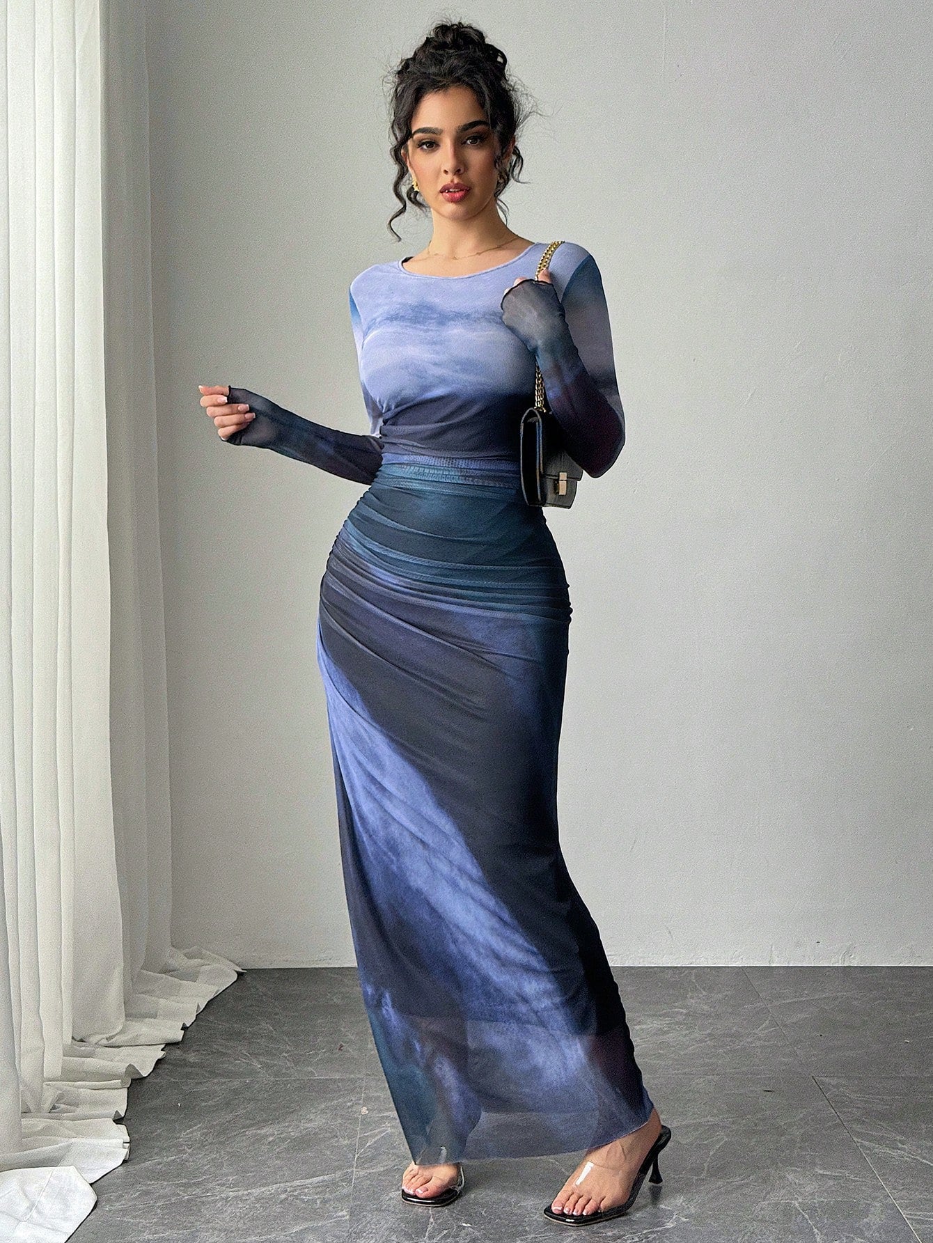Tie-Dye Round Neck Dress