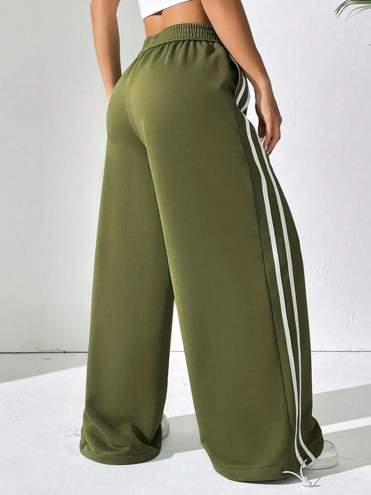 BRIGHT Striped Wide Leg Pant