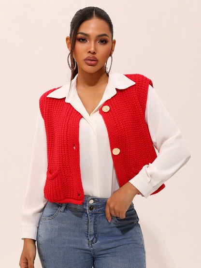Knit Cardigan Vest