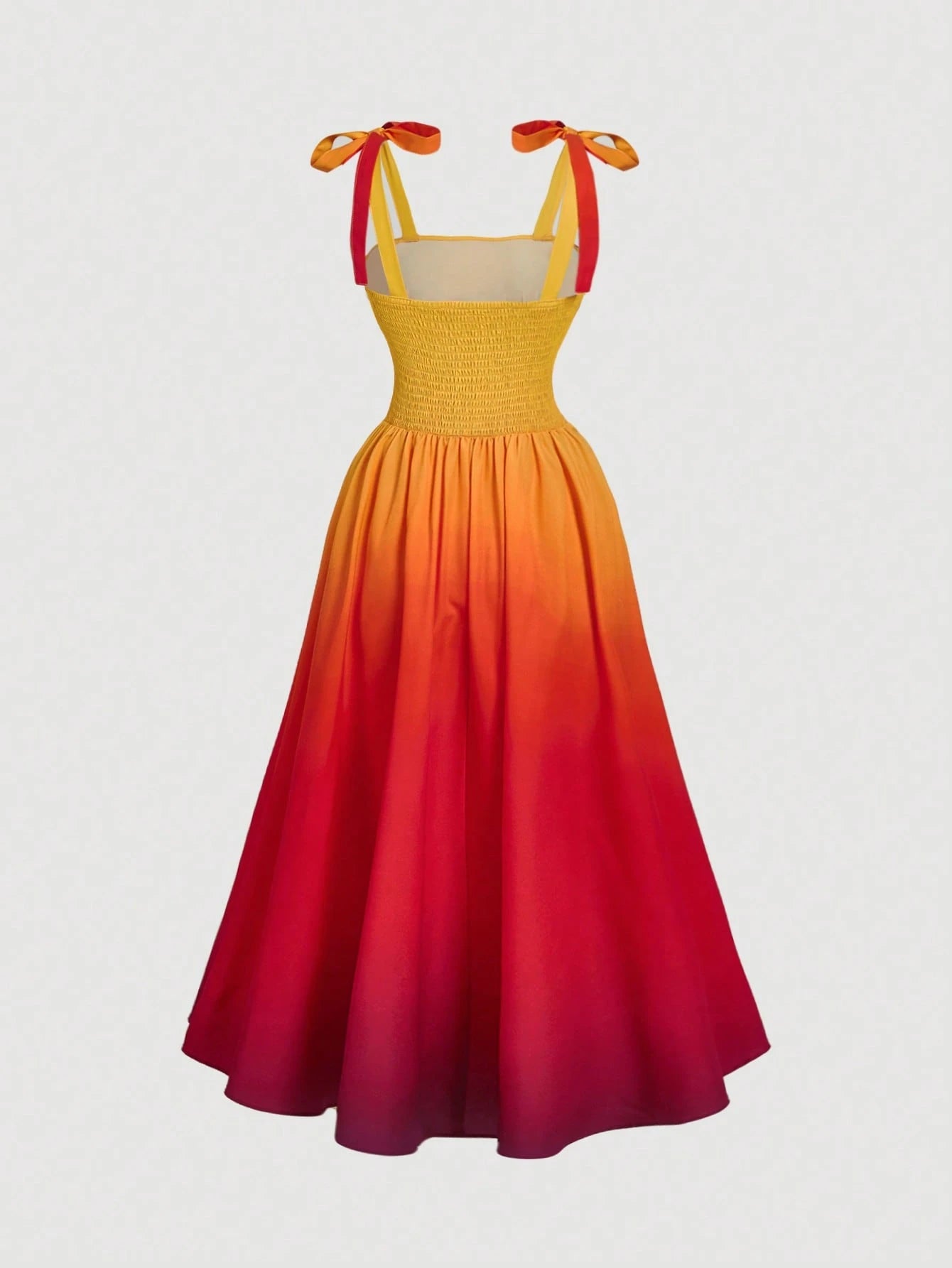 Sunset Tie Midi Sundress Dress – FAVEN
