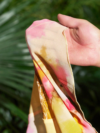 Halterneck Deep V-Neck Waist A-Hem Woven Backless Mini Dress