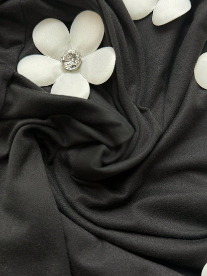 Floral High Slit Spaghetti Strap Dress