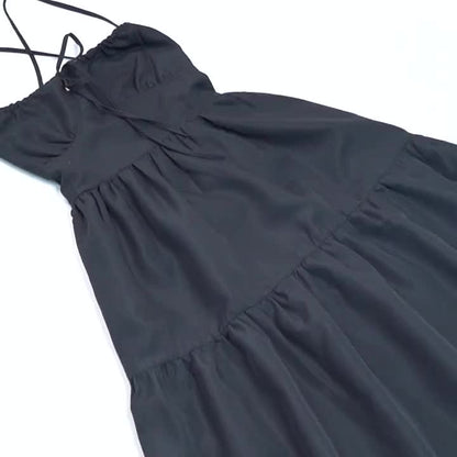 Spaghetti Strap Backless A-Line Beach Dress