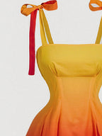 Sunset Tie Midi Sundress Dress