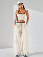 Casual Knit Tank Tops & Sweatpants Sets