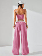 Casual Knit Tank Tops & Sweatpants Sets
