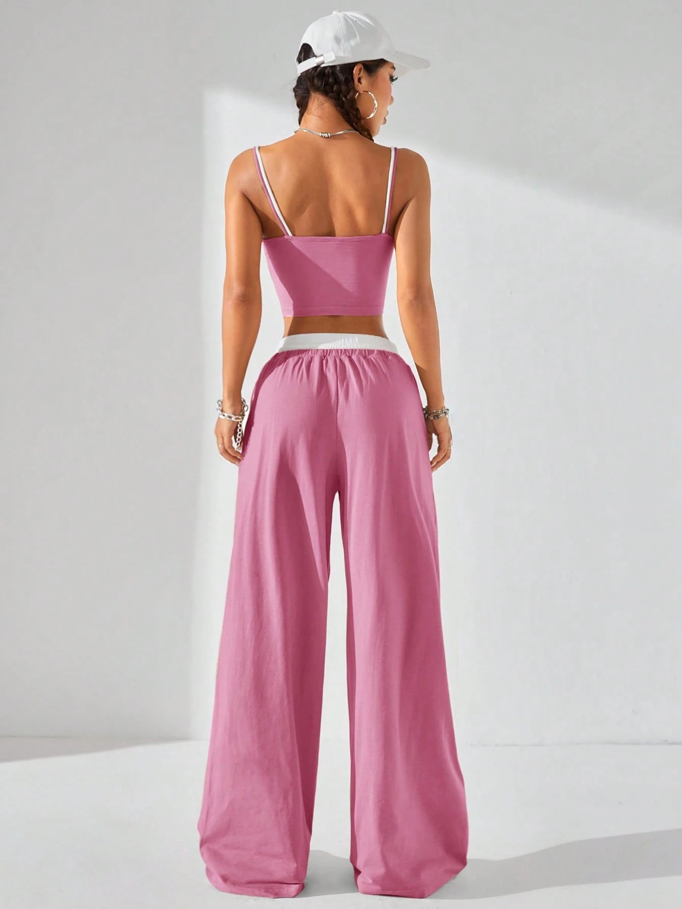 Casual Knit Tank Tops & Sweatpants Sets