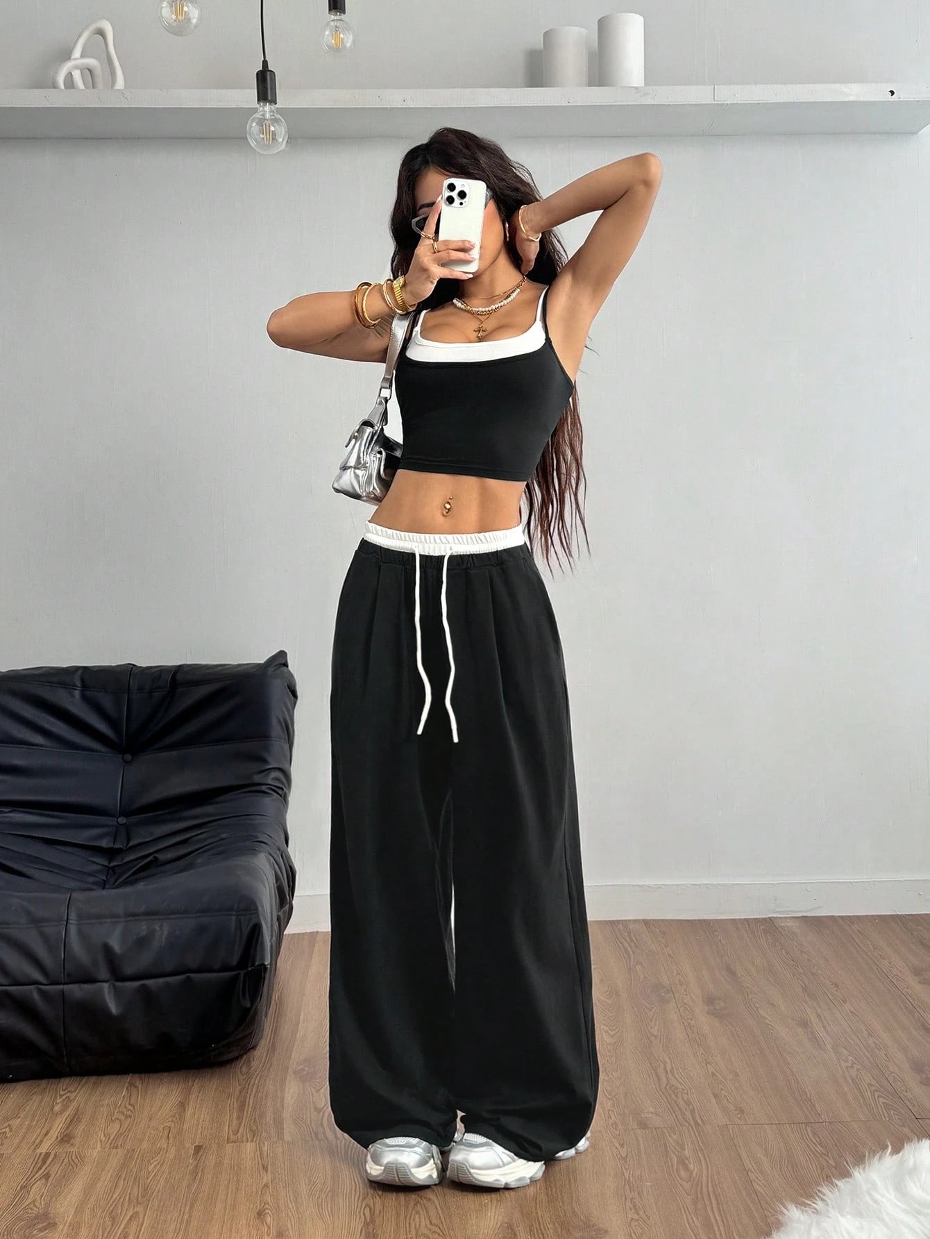 Casual Knit Tank Tops & Sweatpants Sets
