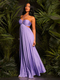 Elegant Ruched Halter Backless Dress