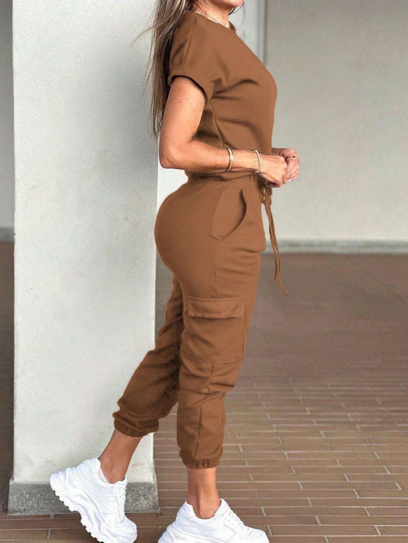 Round Neck And Pants Set