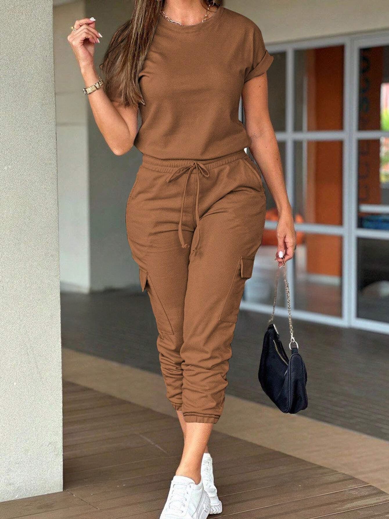 Round Neck And Pants Set