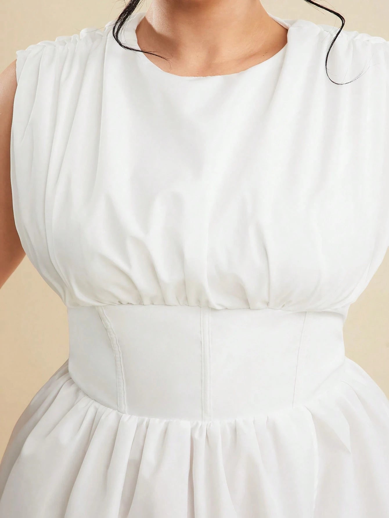 High Waist Empire Slit Dress