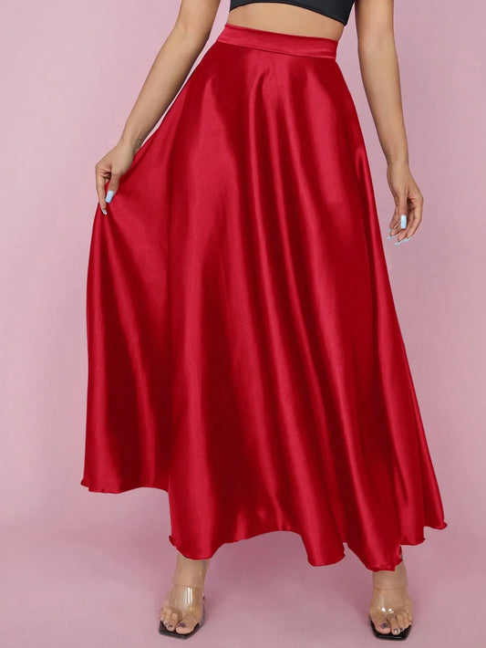 PETITE High Waist Flared  Skirt