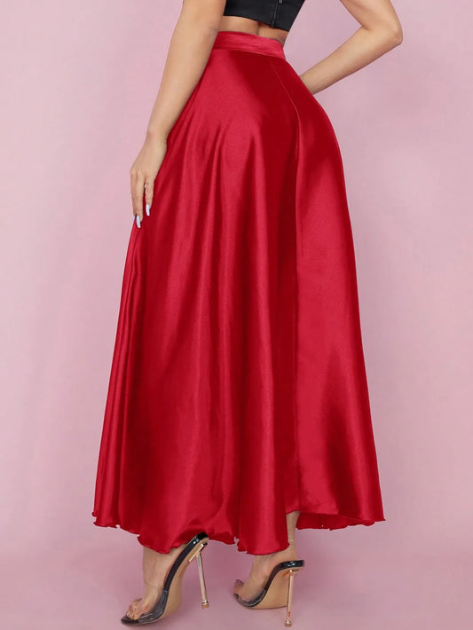 PETITE High Waist Flared  Skirt