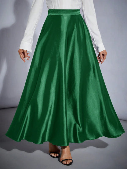 Petite High Waist Flared  Skirt
