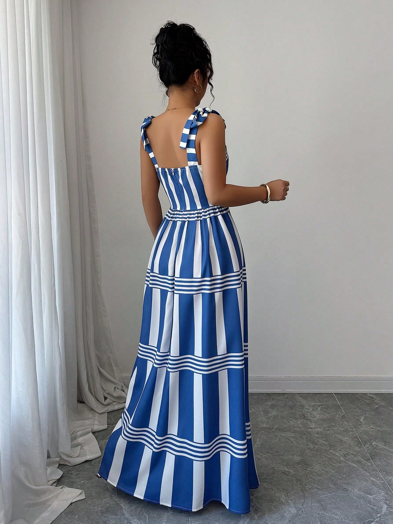 Casual Straps and Striped Dress