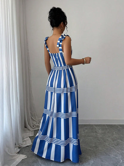 Casual Straps and Striped Dress