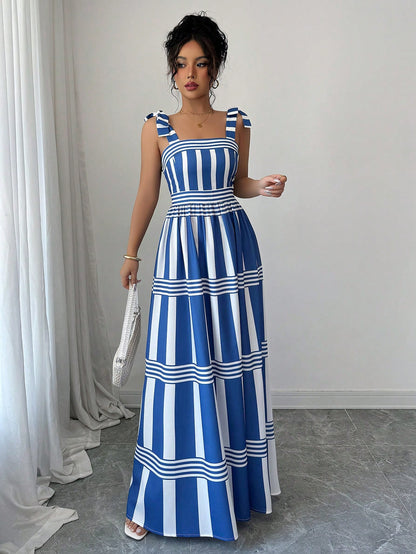 Casual Straps and Striped Dress