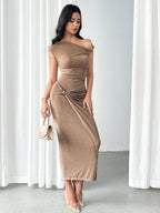 Slim Fit and Metal Buckle Decor Dress
