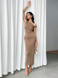Slim Fit and Metal Buckle Decor Dress