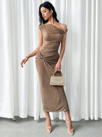 Slim Fit and Metal Buckle Decor Dress