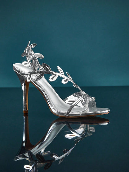Refined Leaf Hollowed Out Stiletto Sandals