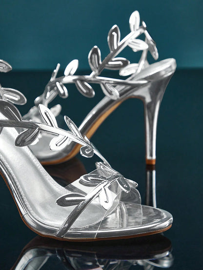 Refined Leaf Hollowed Out Stiletto Sandals