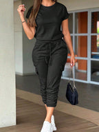 Round Neck And Pants Set