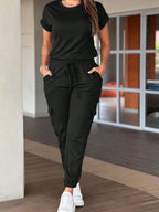Round Neck And Pants Set
