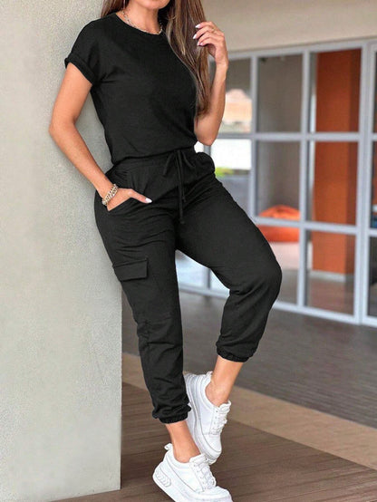 Round Neck And Pants Set