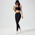 Black Heather Cropped Leggings