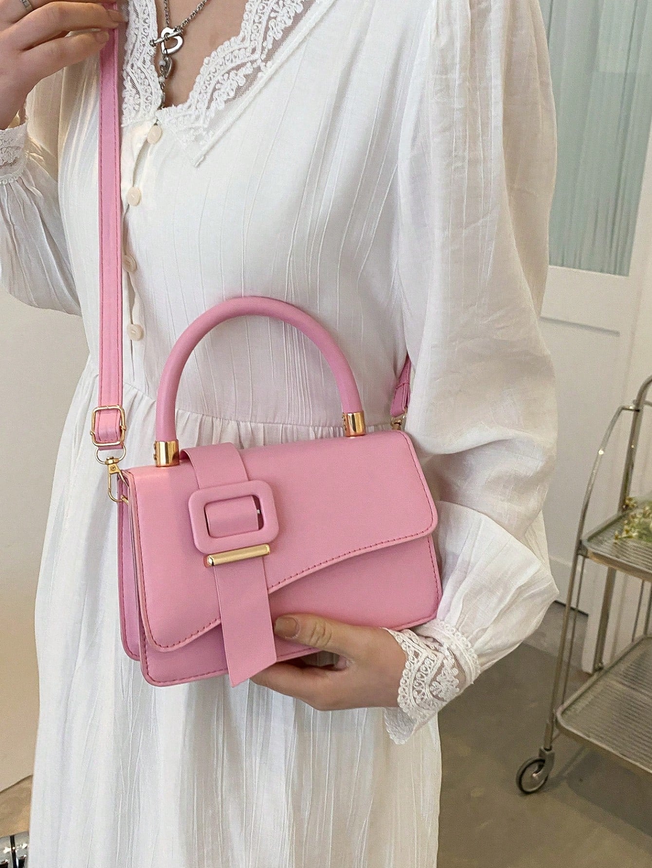 One Shoulder D Small Square Bag