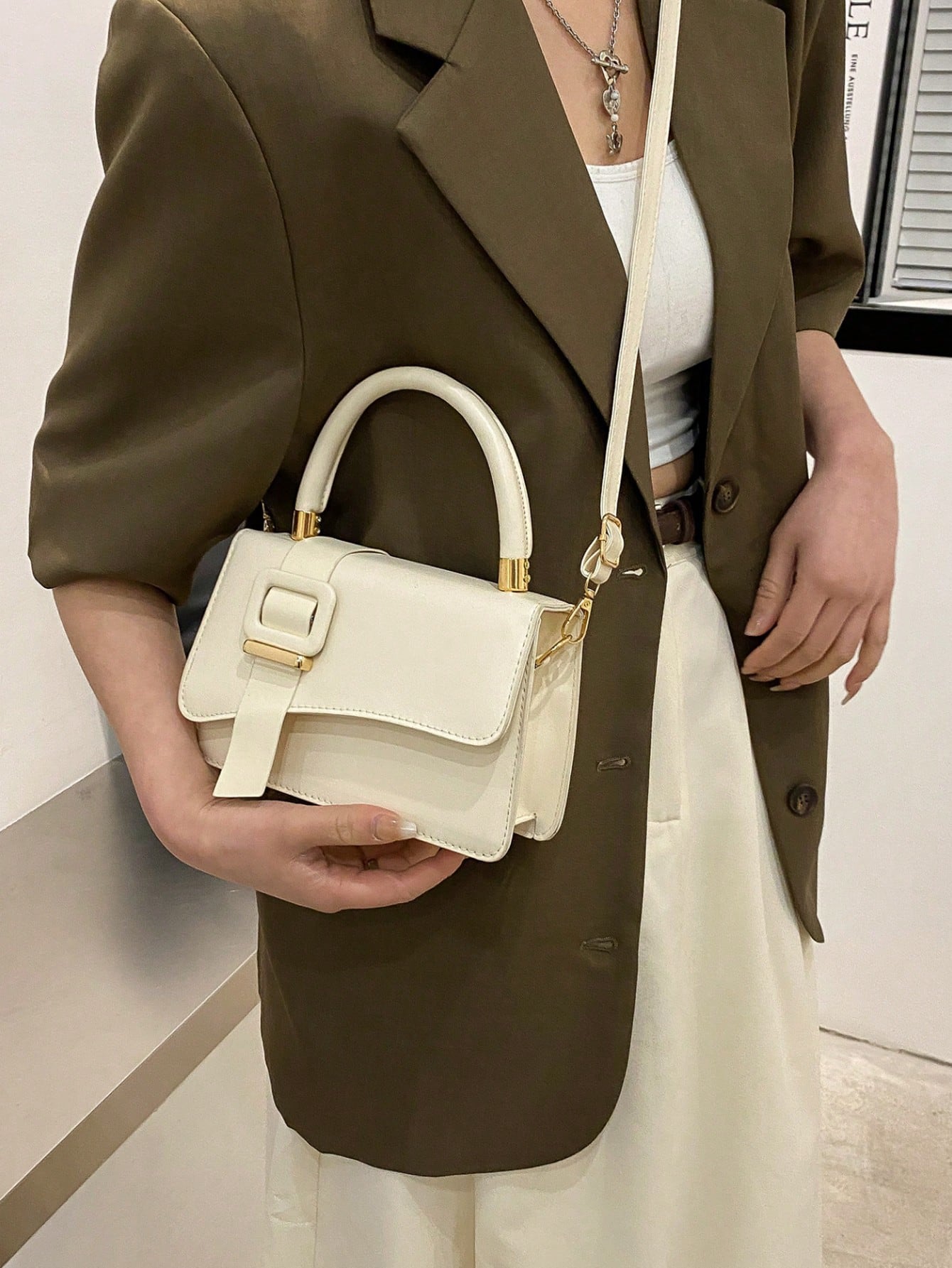 One Shoulder D Small Square Bag