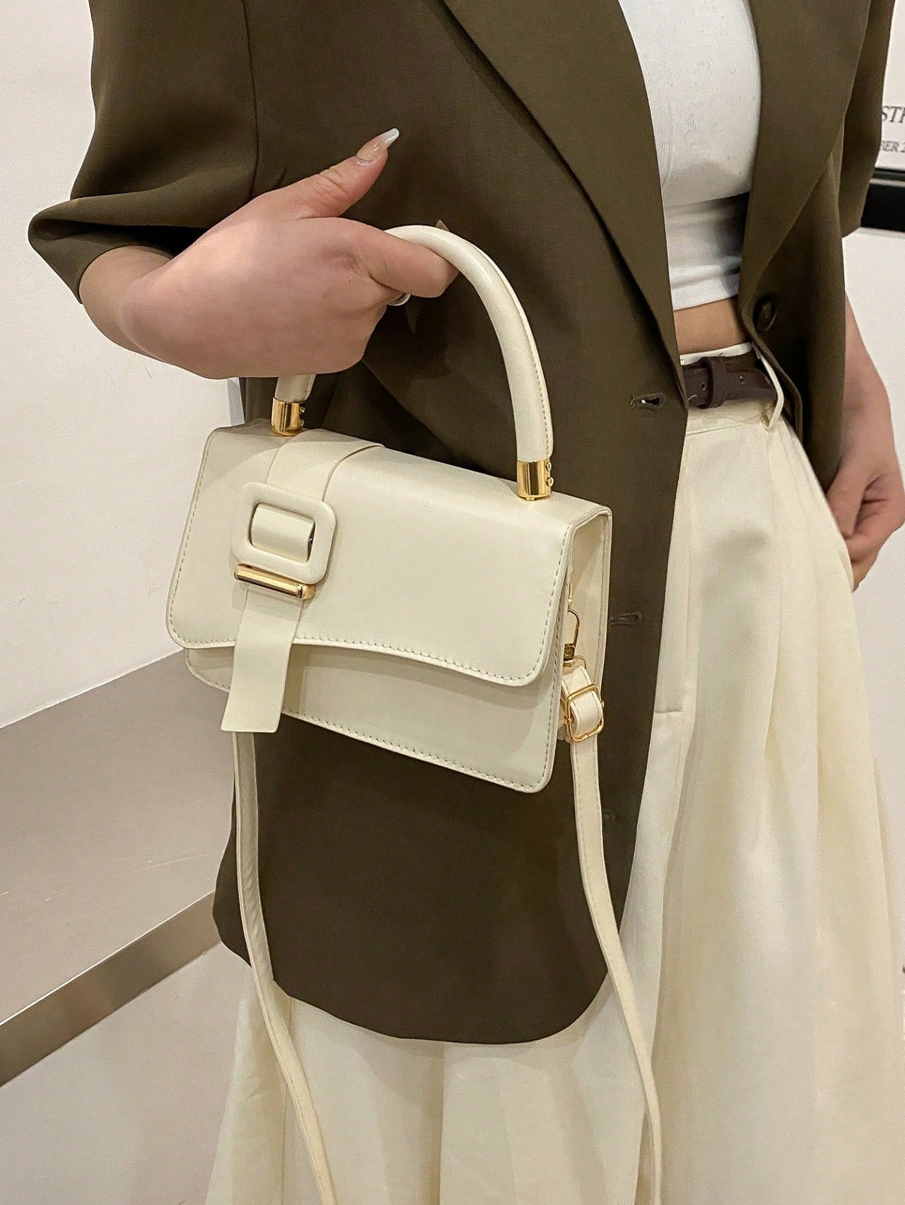 One Shoulder D Small Square Bag