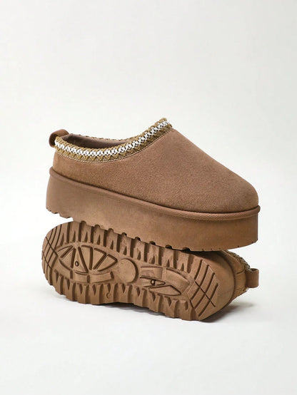 Clogs-Cozy Platform  Slippers
