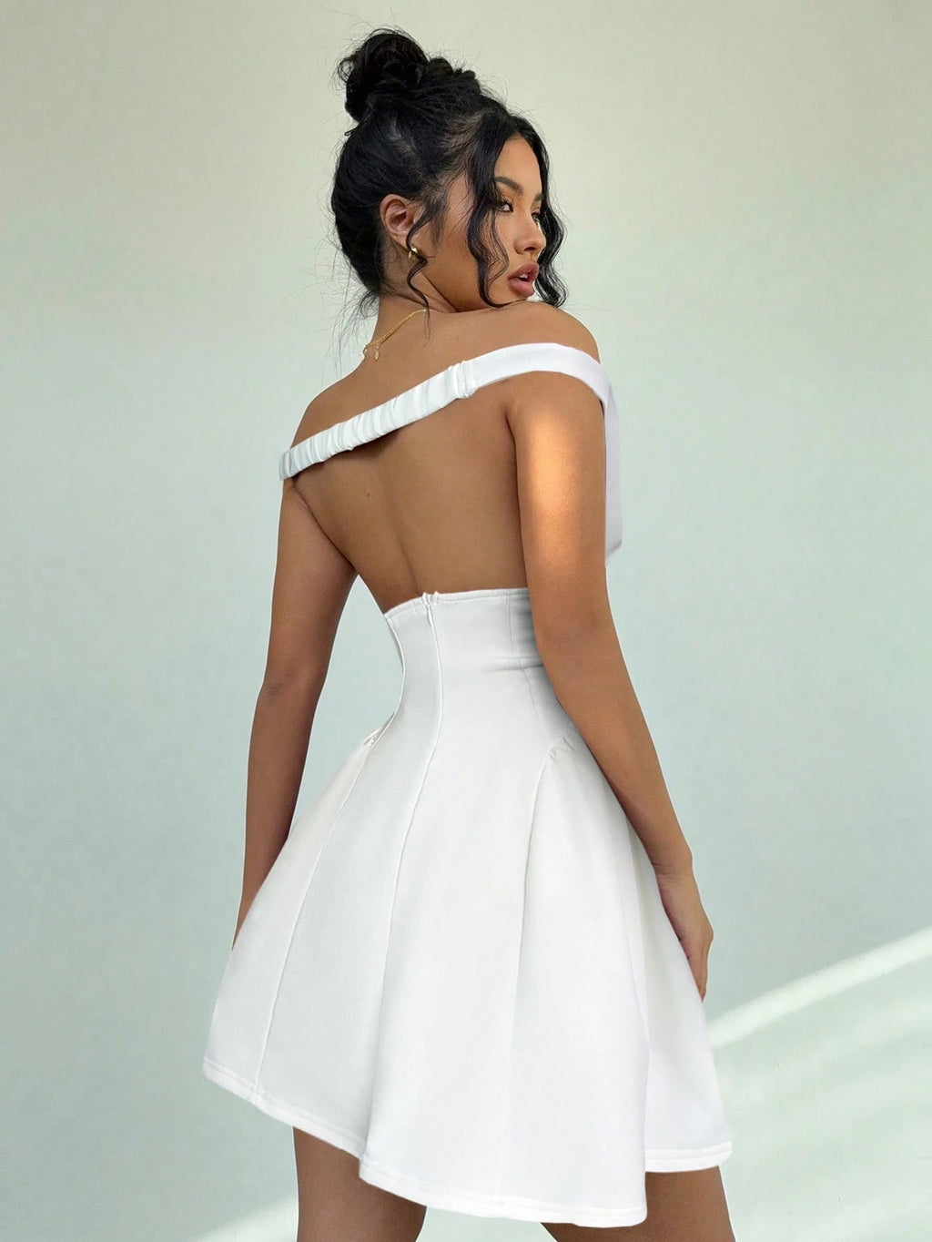 A-Line Off Shoulder  Mini Dress