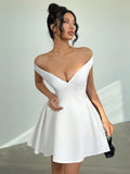 A-Line Off Shoulder  Mini Dress