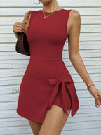 College Backless Tie-Waist Yoga Dress