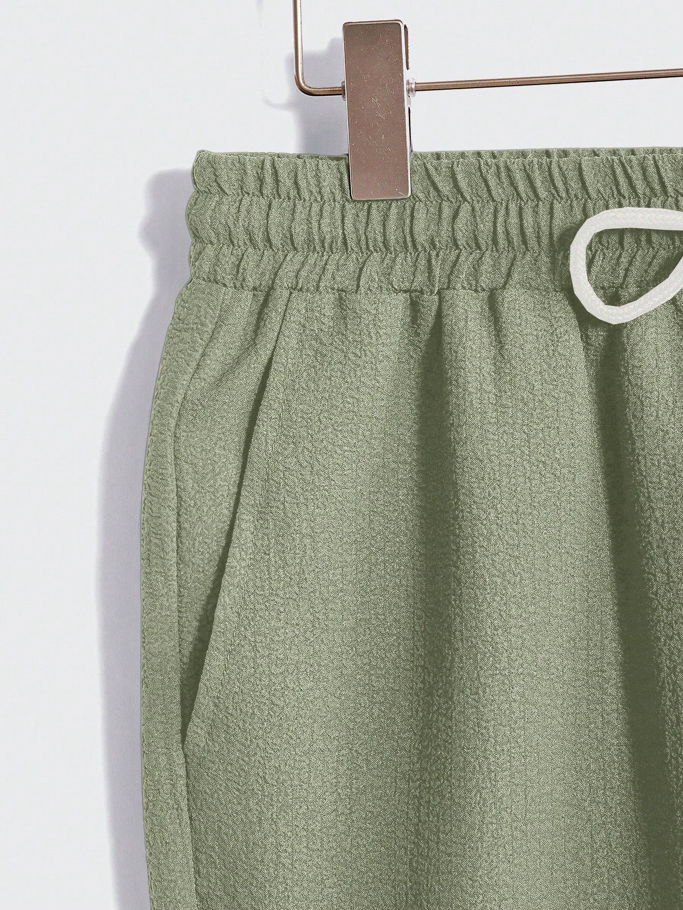 Solid Button Front Pocket Shirt And Pants Set