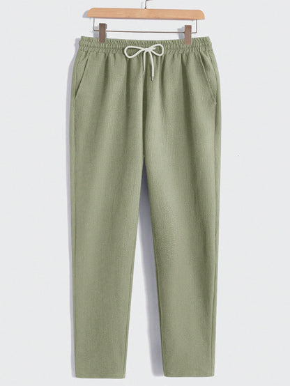 Solid Button Front Pocket Shirt And Pants Set