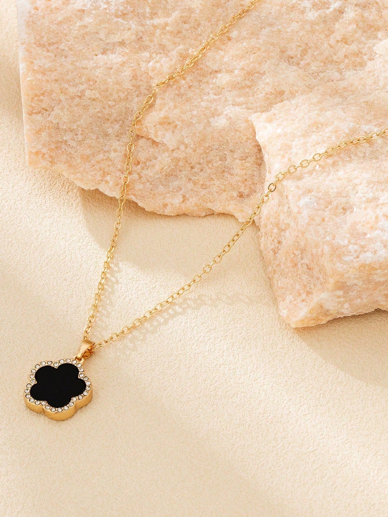 Lucky Flower Clover Necklace & Earrings