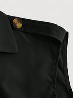 Collared Belted Cropped Trench Coat