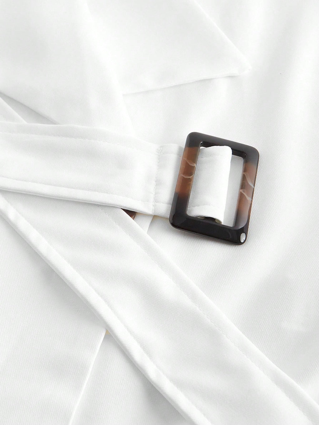 Collared Belted Cropped Trench Coat