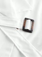 Collared Belted Cropped Trench Coat