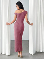 Slim Fit and Metal Buckle Decor Dress