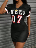 V-Neck Short Sleeve Casual Dress