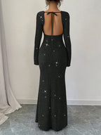 Bell Sleeves Elegant Maxi Dress