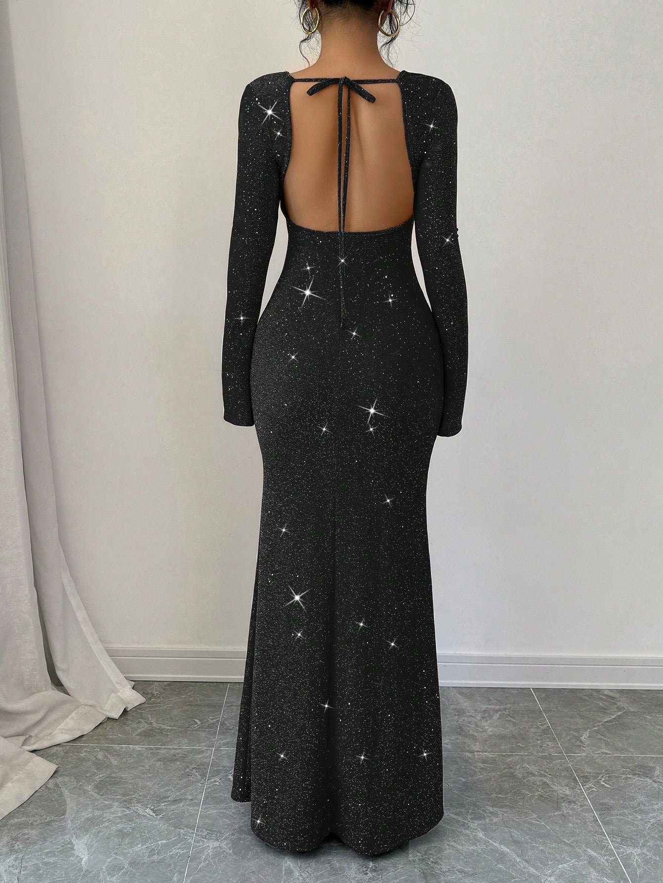 Bell Sleeves Elegant Maxi Dress